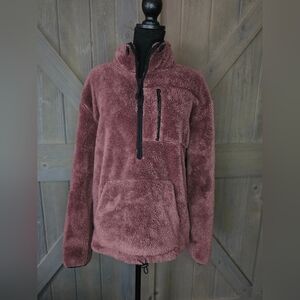 Victoria's Secret Sherpa Half-Zip Sweater Sz Small
